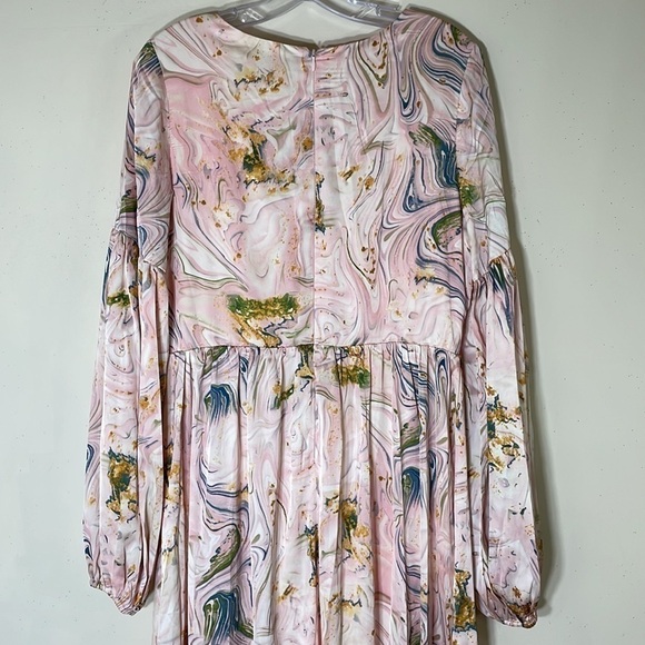 Miss Ord Printed Front V Neck Long Sleeve Maxi Dress. XL. NWT. - Picture 13 of 14